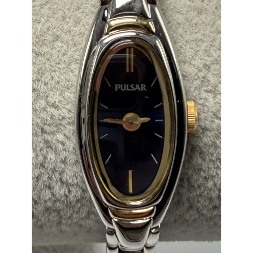 Pulsar V220-X017 New Battery Ladies Watch 12MM 7" Blue Dial